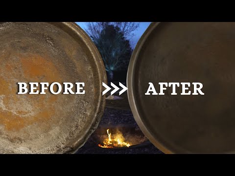 Restoring Cast Iron with a Campfire