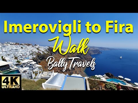 Caminhe de Imerovigli a Fira - SANTORINI - Hyperlapse - 4K