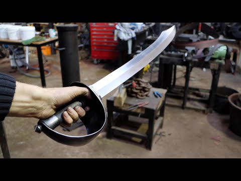 Forging a cutlass sword, the complete movie.