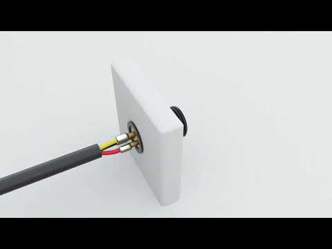 How to assembly & install M12 male front panel mount connector