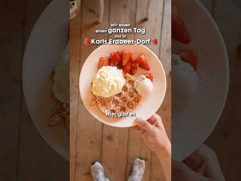 We eat ✨EVERYTHING✨ in Karl's Strawberry Village🍓🤯