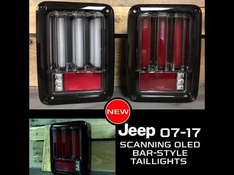 RECON 264234LED Scanning Jeep Wrangler Tail Lights