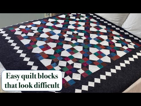 Starlight Crossings Scrappy Quilt - Easy Quilt Blocks That Look Difficult