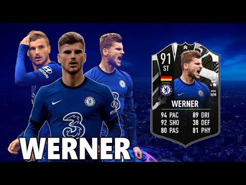 FIFA 21 SHOWDOWN TIMO WERNER | 91 RATED SHOWDOWN WERNER PLAYER REVIEW