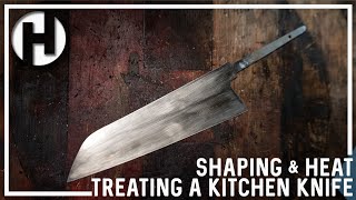 Shaping and Heat Treating the Guitar String Damascus Knife