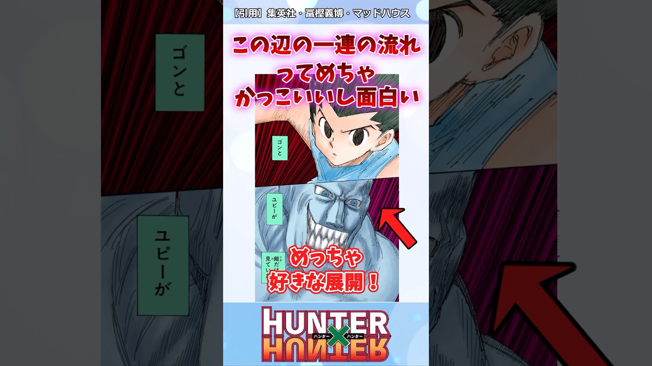 この辺の一連の流れってめっにゃかっこいいし面白い#ハンターハンター#ハンターハンター反応集 #shorts