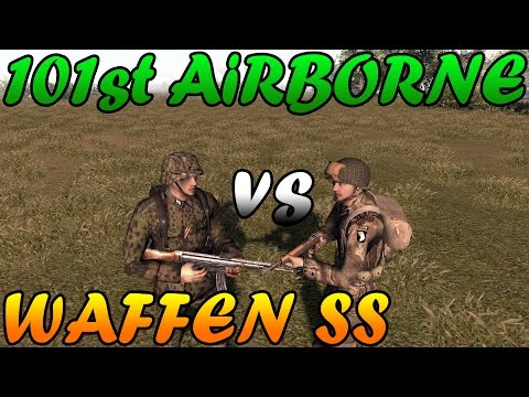 Men of War Assault Squad 2 - 101st Airborne vs Waffen SS - Open Fields - Editor Scenario #40