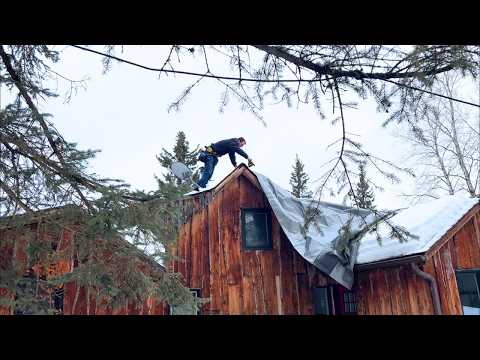 We Had to Cover our Off Grid Cabin with a MASSIVE Tarp