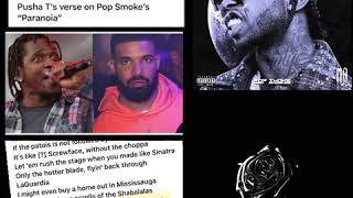 Pusha T references Foxy Brown iLL NaNa on unreleased Pop Smoke track “Paranoia” dissing Drake.