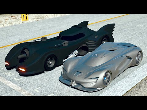 SRT Tomahawk Vision GT vs Batmobile 1989 - Drag Race 10 KM
