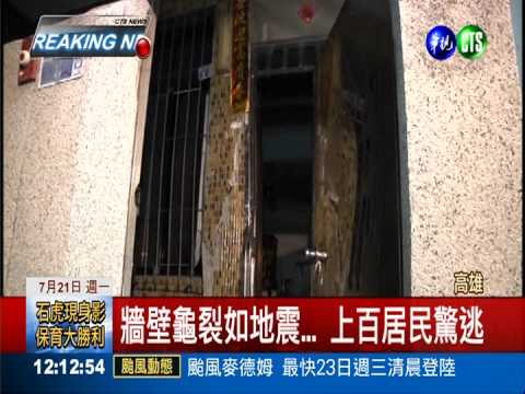 漢神商圈又塌! 路隆起屋裂百人撤