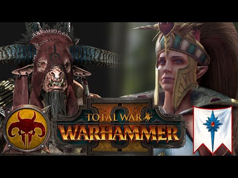 High Elf blob army | Beastmen vs High Elves | Total War: Warhammer 2