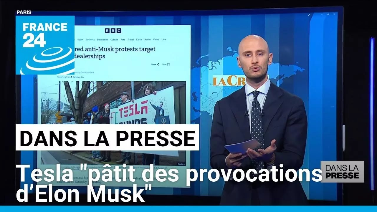 Tesla "pâtit des provocations d’Elon Musk" • FRANCE 24