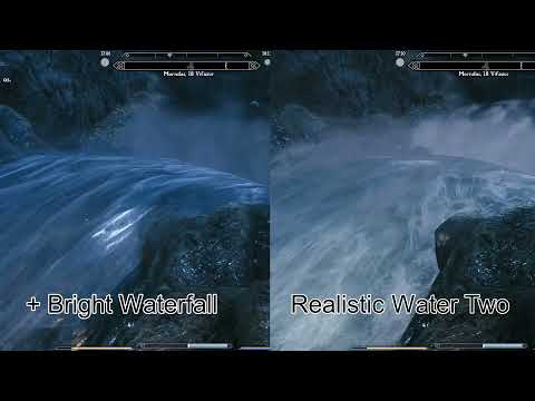 Skyrim, Better Waterfall with Bright Waterfall Fix for ENB