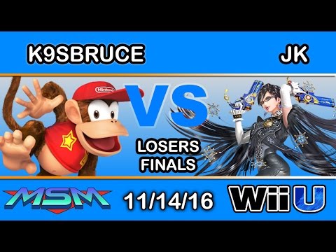 MSM 74 - INF | K9sbruce (Diddy Kong) Vs. JK (Bayonetta) Losers Finals - Smash Wii U