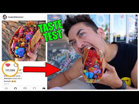 Eating Instagram Famous Food Trends (Taste Test) *Part 3*