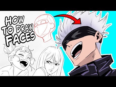 How to draw Anime Heads in ANY Angle and Style!