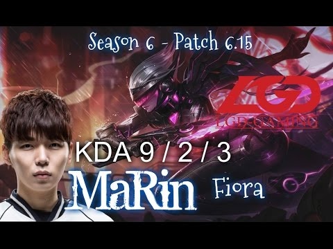 LGD MaRin FIORA vs GANGPLANK TOP - Patch 6.15 KR Ranked | League of Legends