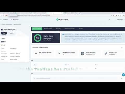Create Horizontal Pod Autoscaler for Kubernetes Deployment using KubeSphere