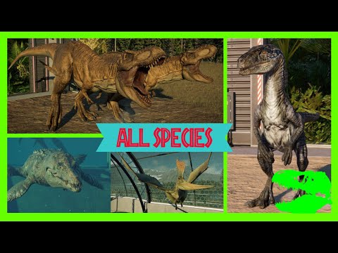 Every Dinosaur and flying/marine reptile in Jurassic World Evolution 2 (4k)