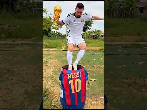 Messi Wins the 2026 World Cup Trophy.Then Suddenly Runs for His Life!🏆#trending #shorts #viralvideo