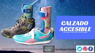 Calzado Accesible Easy Access adaptado para personas con discapacidad, férulas