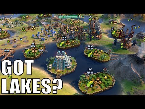 Civ 6 | I've Unlocked True Aztec Lake Yields - HUGE Cities!!! (#2 Deity Aztec Civilization VI)