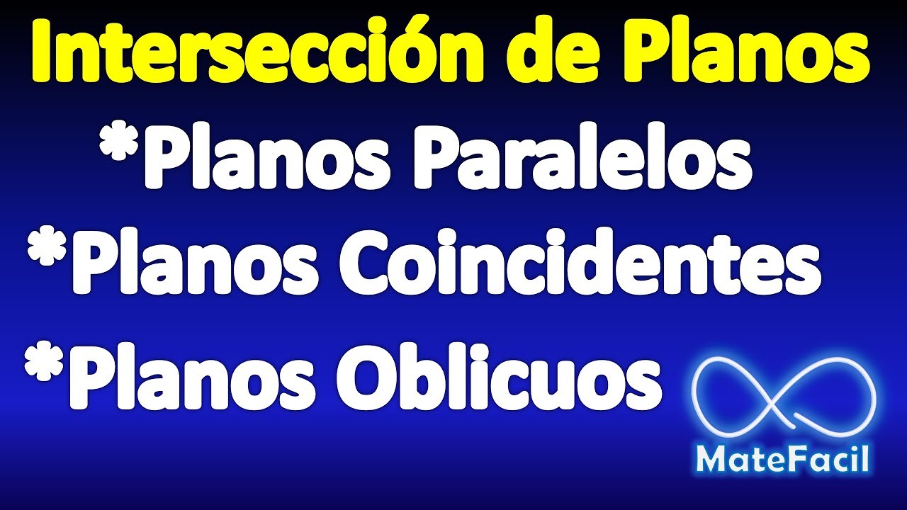 98. Intersection of planes (Parallel, coincident and oblique planes)