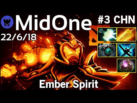 MidOne [Secret] plays Ember Spirit!!! Dota 2 7.21