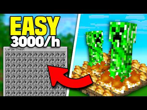 NEW BEST CREEPER/GUNPOWDER FARM Minecraft 1.21.11! (3000/h)