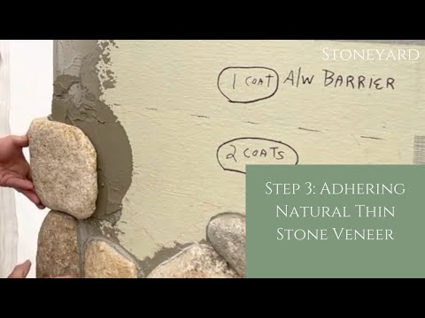 Step 3: Adhering Natural Thin Stone Veneer| Expert Tips from Stoneyard Founder David Croteau
