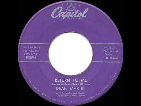 1958 HITS ARCHIVE: Return To Me - Dean Martin (a #2 record--his original version)