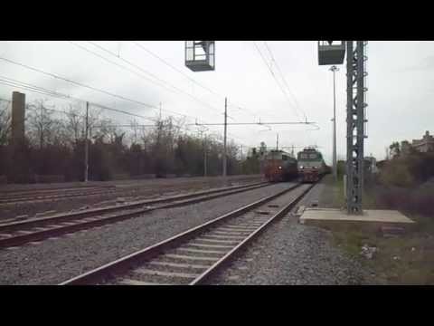 E655.079 sul MRS 57306 Pomezia - Cava Tigozzi, in partenza da Pomezia