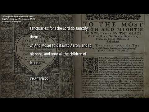 Day 034 February 3 Leviticus 20-23 Through the KJV Bible in One Year #kjv #kingjames