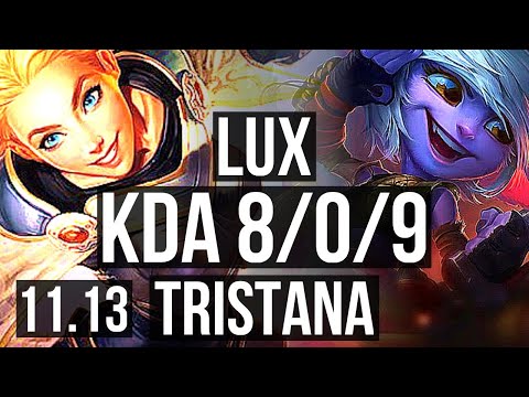 LUX & Karma vs TRISTANA & Alistar (ADC) | 8/0/9, 800+ games, Legendary | BR Grandmaster | v11.13