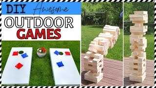 🔴DIY CORNHOLE & GIANT TUMBLING TOWER BLOCK GAME for FUN Outdoor Parties, Graduations & Weddings