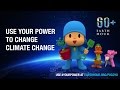 Pocoyo uses his power at Earth Hour 2015.