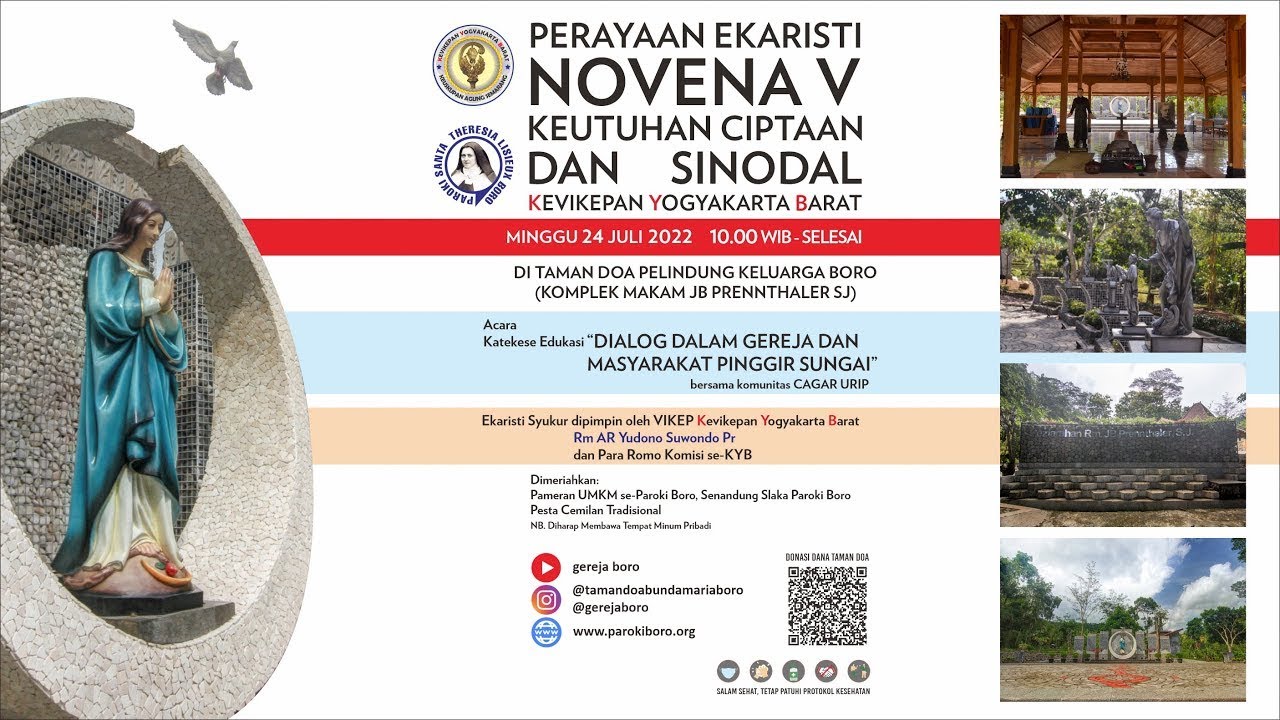 Relay: Novena Keutuhan Ciptaan V, dari Taman Doa Bunda Maria, Boro, 24  Juli 2022 pukul 10.00 WIB