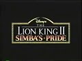 The Lion King 2 Simba S Pride Vhs Promos 1998