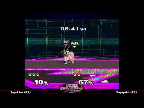 Super Smash Bros. Melee Friendlies Xenix (Black Marth) vs. Papapaint (Red Marth)