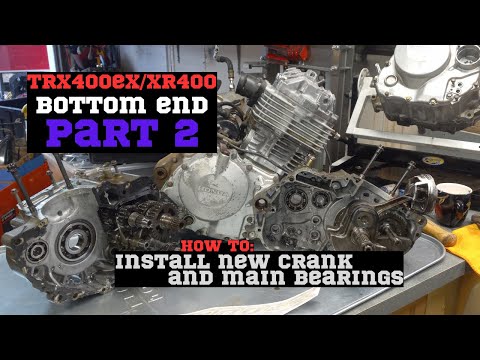 Trx400ex/XR400 How to Install New Crank & Bearings. Bottom End Part 2