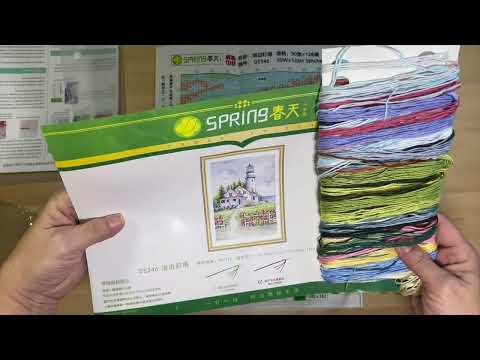 Spring stamped cross stitch review