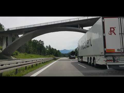 German Highway A95 between Munich and Garmisch Partenkirchen over Seeshaupt, Penzberg, Iffeldorf