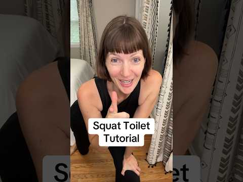 Part of a video titled Squat Toilet Tutorial (with long flowy pants) - YouTube
