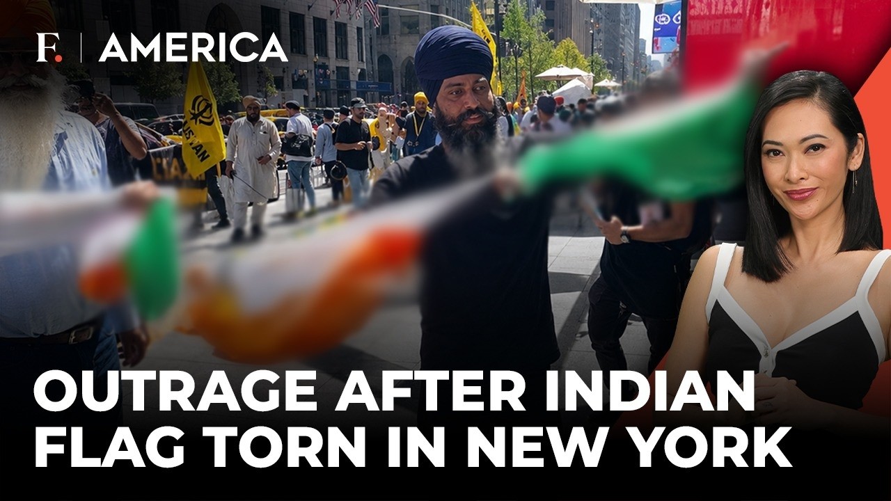 New York: Outrage After Indian National Flag Tied to Foot, Torn During Protests | Firstpost America