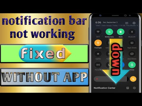 notification bar not working | notification panel not sliding down fix without any app(can't scroll)