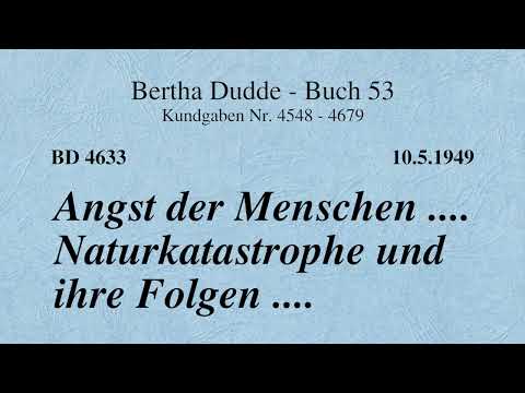 BD 4633 - ANGST DER MENSCHEN .... NATURKATASTROPHE UND IHRE FOLGEN ....