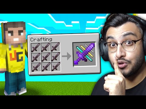 MINECRAFT BUT YOUTUBERS GIVE ME SECRET WEAPON | RAWKNEE