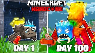 I Survived 100 Days as an ELEMENTAL SPIDER in HARDCORE Minecraft