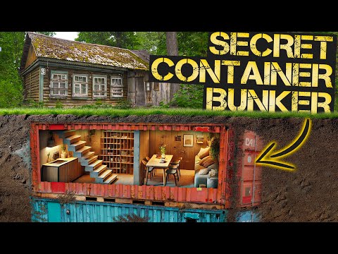 Backyard underground bunker made from containers. TIMELAPSE
